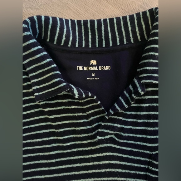 Normal Brand Terry Cotton Striped Polo - Picture 3 of 7